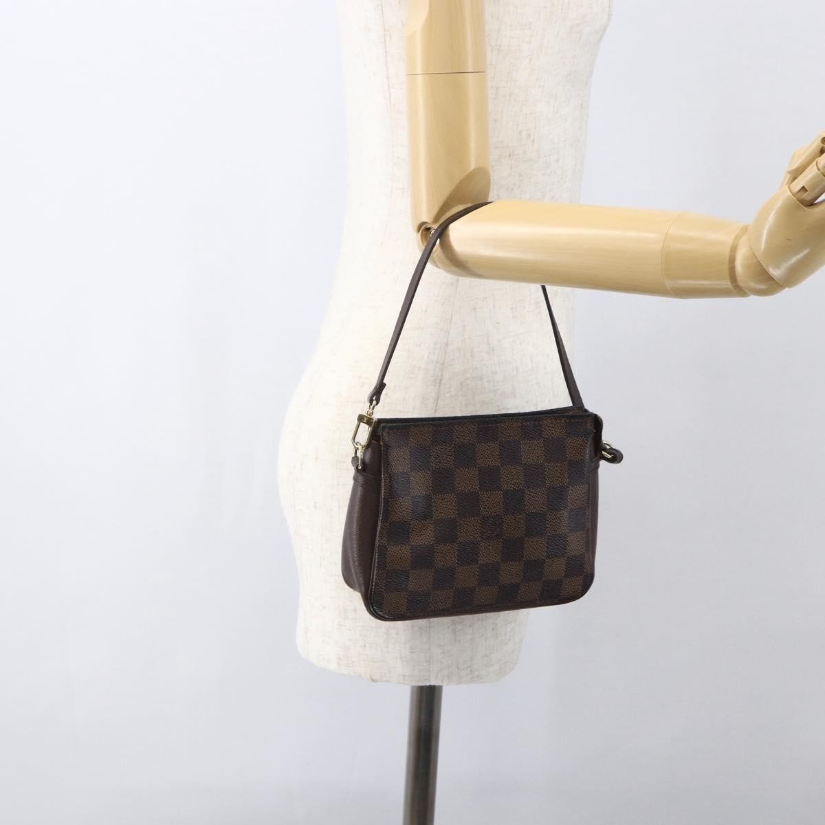Louis Vuitton Trousse Make Up Bag Damier Canvas, BROWN, CANVAS, Clutche & pouche