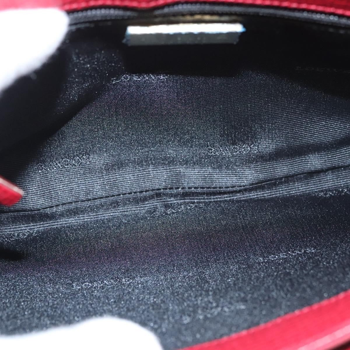 Loewe Anagram Shoulder Bag Leather, RED, SUEDE, Shoulder bag