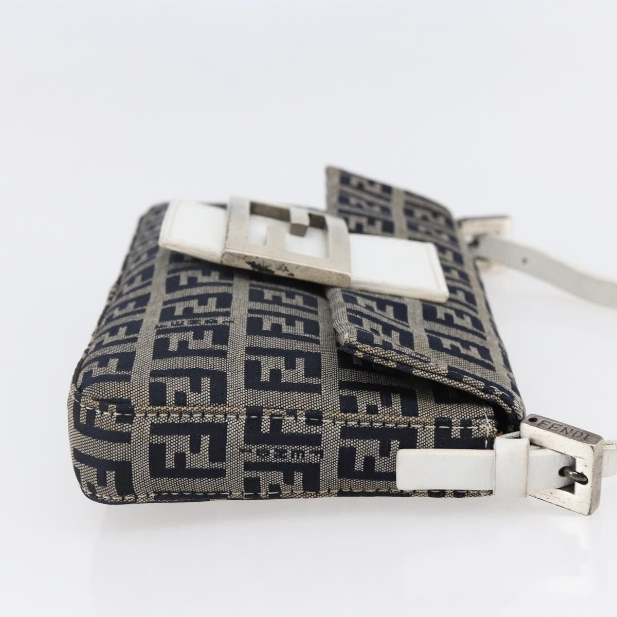 Fendi Baguette Bag Zucchino Canvas, NAVY, CANVAS, Clutche & pouche