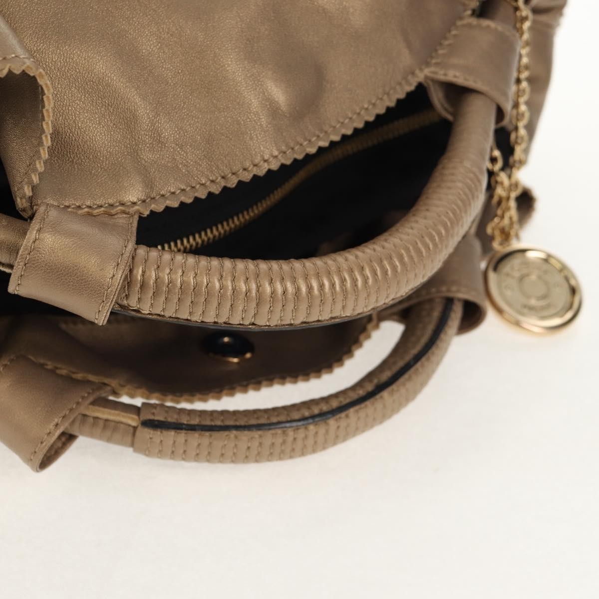 Loewe Anagram Logo Nappa Aire Hand Bag Leather, GOLD, LEATHER, Handbag