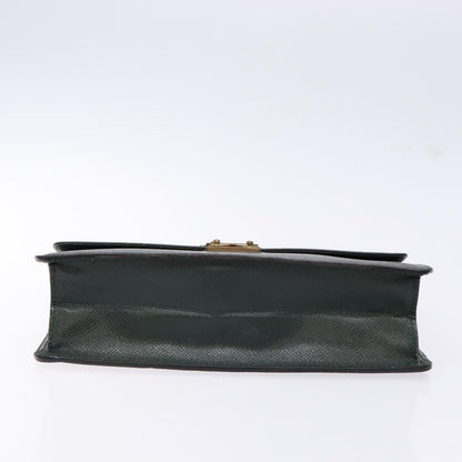 Louis Vuitton Kourad Pouch Taiga, GREEN, LEATHER, Clutche & pouche