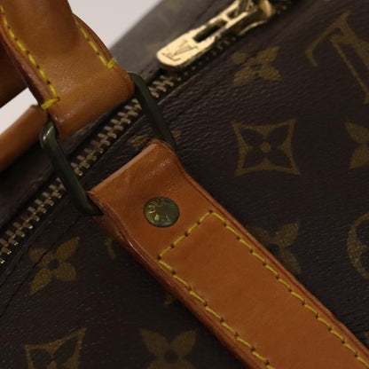 Louis Vuitton Keepall Bag Monogram Canvas, BROWN, CANVAS, Travel bag
