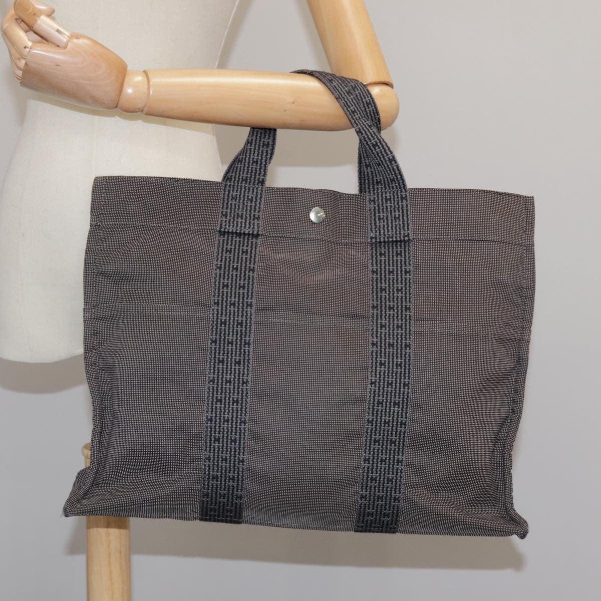 Hermes Fourre-tout Herline Fourre-tout Herline, GRAY, CANVAS, Tote bag