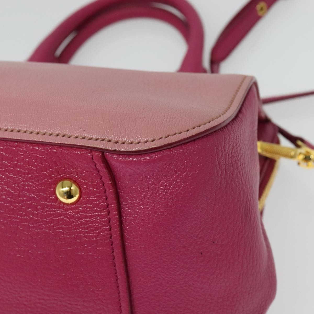 Miu Miu Madras Bowler Bag Leather, PINK, LEATHER, Handbag