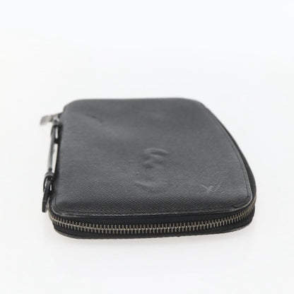 Louis Vuitton Atoll Organizer Wallet Taiga Leather, BLACK, LEATHER, Clutche & pouche