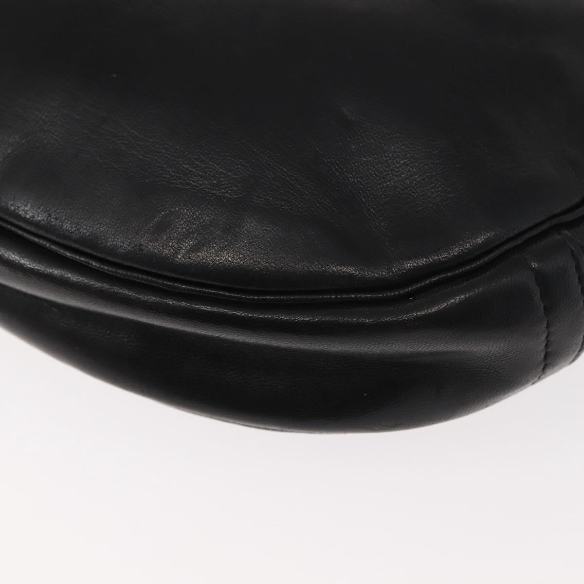 Christian Dior Vintage CD Chain  Shoulder Bag Leather, BLACK, LEATHER, Shoulder bag