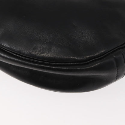 Christian Dior Vintage CD Chain  Shoulder Bag Leather, BLACK, LEATHER, Shoulder bag