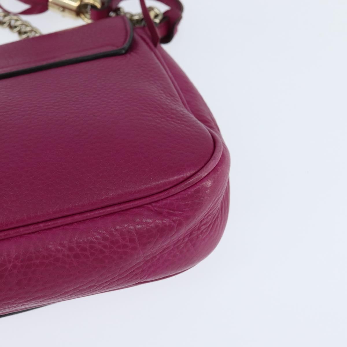 Gucci Soho Chain Crossbody Bag Leather, PINK, LEATHER, Shoulder bag
