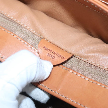 Celine Macadam Handbag Macadam with leather, BROWN, CANVAS, Handbag