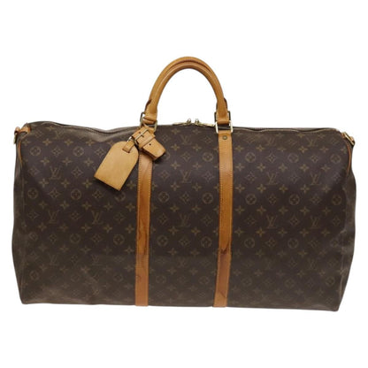 Louis Vuitton Keepall Bandouliere Bag Monogram Canvas, BROWN, CANVAS, Travel bag