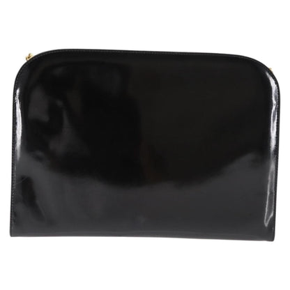 Salvatore Ferragamo Vintage Gancini Chain Shoulder Bag Patent Leather, BLACK, PATENT_LEATHER, Shoulder bag