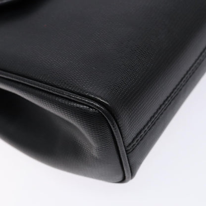 Celine Vintage Circle Logo Crossbody Bag Leather, BLACK, LEATHER, Crossbody bag