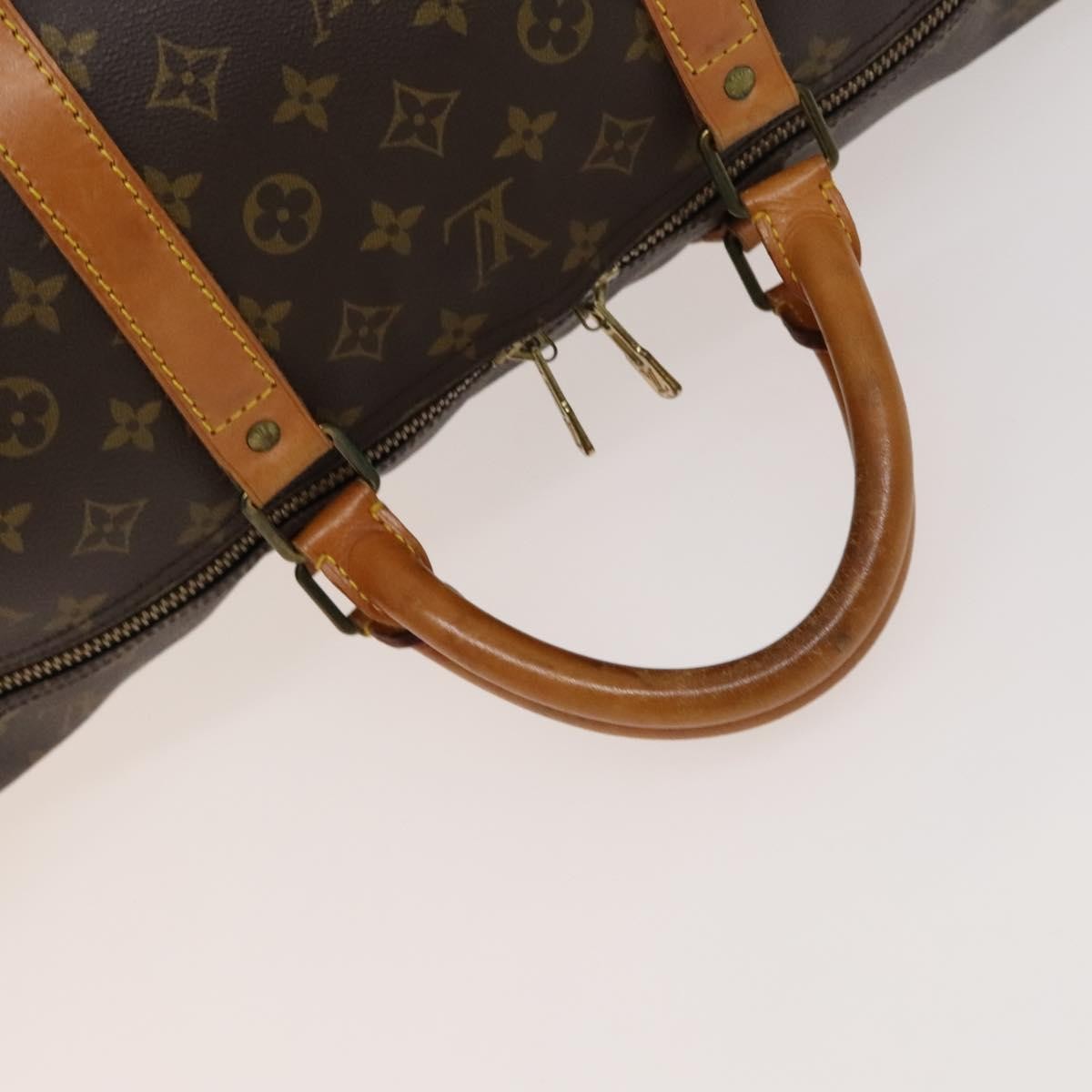Louis Vuitton Keepall Bag Monogram Canvas, BROWN, CANVAS, Travel bag