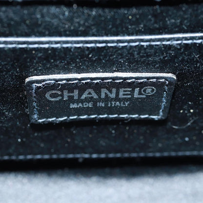 Chanel Vintage Crystal Camellia Evening Bag Satin, BLACK, SATIN, Shoulder bag