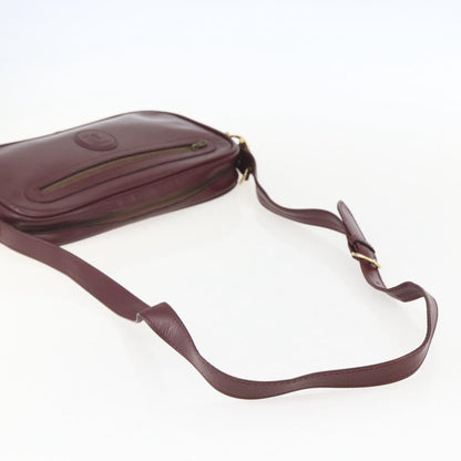 cartier Must de Cartier Shoulder Bag Leather, BURGUNDY, LEATHER, Shoulder bag