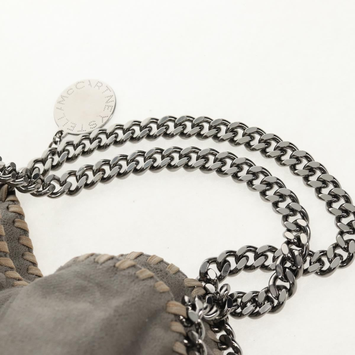 Stella McCartney Falabella Fold Over Bag Faux Leather, GRAY, POLYESTER, Shoulder bag