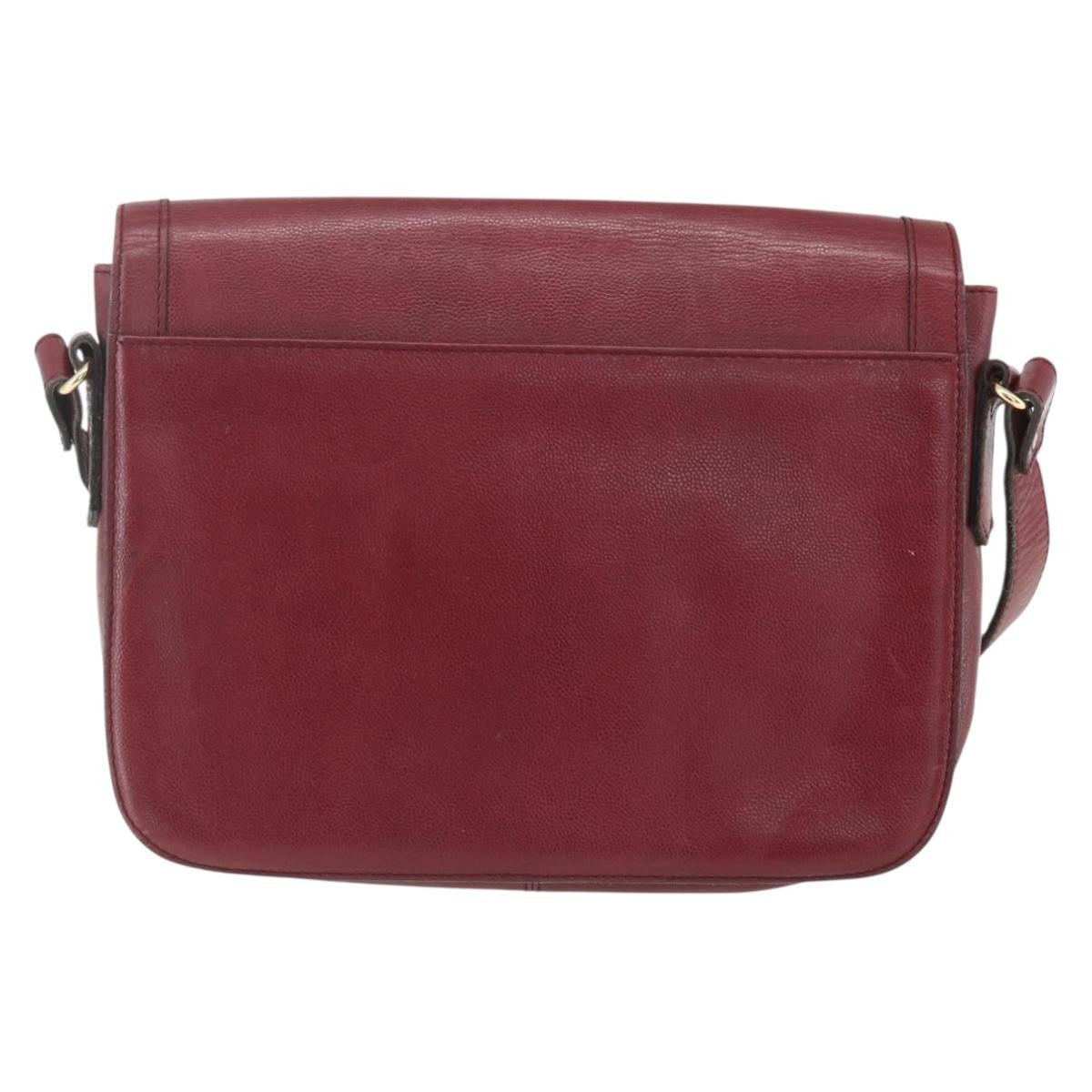 Saint Laurent Vintage Shoulder Bag Leather, RED, LEATHER, Shoulder bag