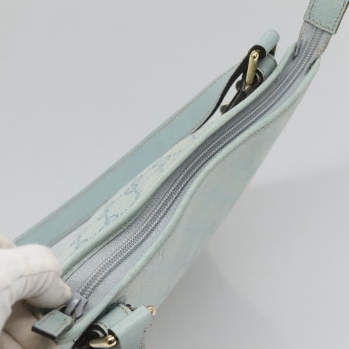 Gucci Vintage Flat Messenger Bag GG Canvas, BLUE, CANVAS, Shoulder bag