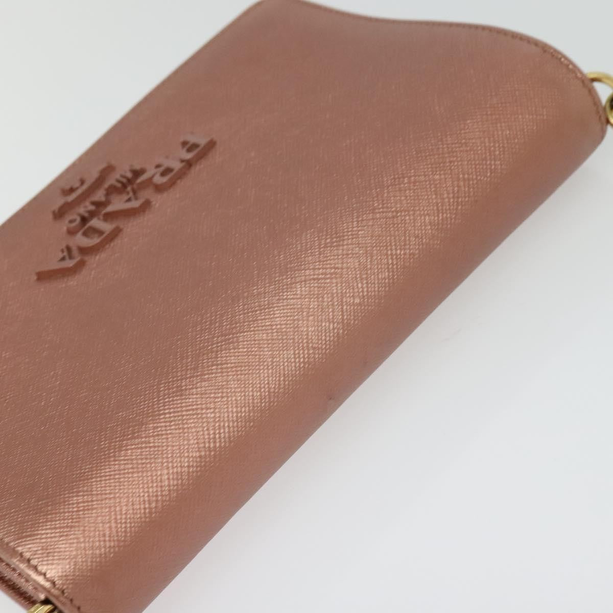 Prada Monochrome Chain Flap Bag Saffiano Leather, PINK, LEATHER, Shoulder bag