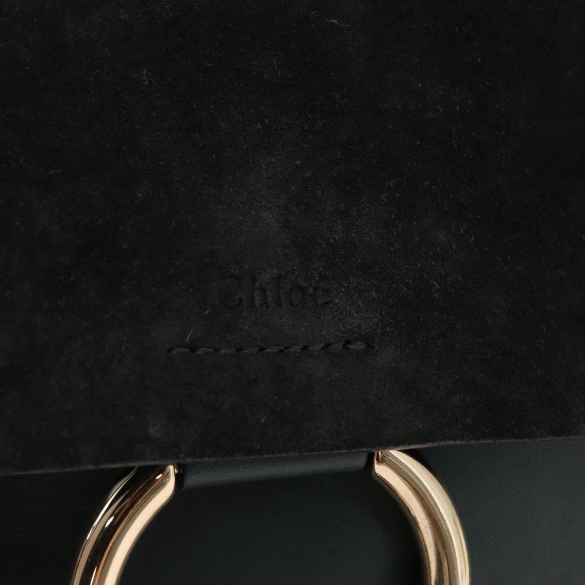 Chloe Faye Shoulder Bag Leather and Suede, KHAKI, SUEDE, Shoulder bag