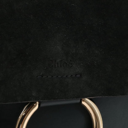 Chloe Faye Shoulder Bag Leather and Suede, KHAKI, SUEDE, Shoulder bag