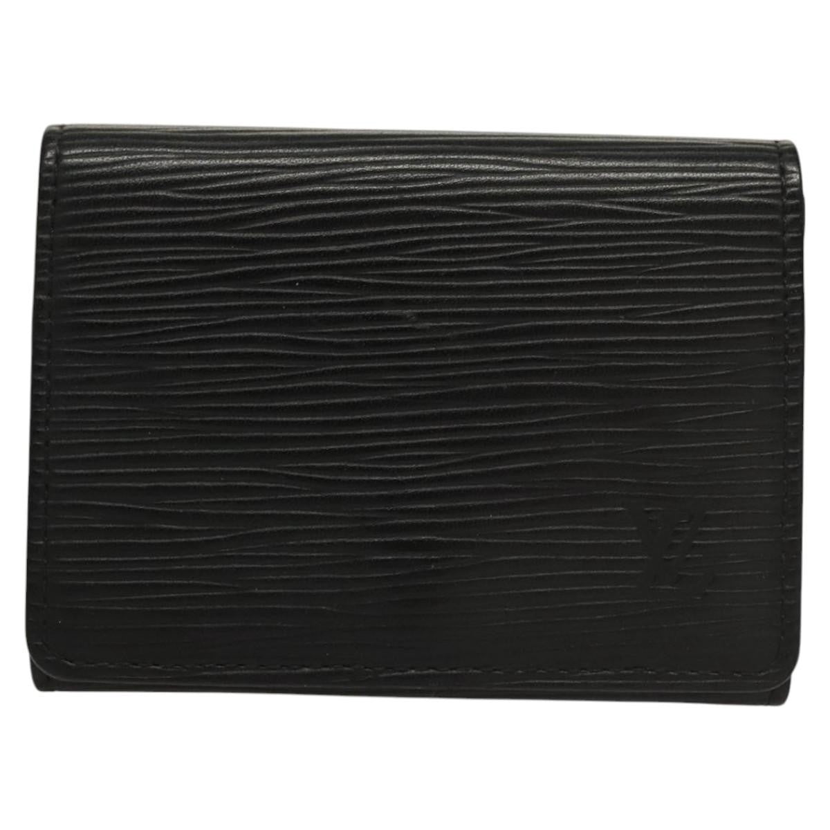 Louis Vuitton Envelope Business Card Holder Epi Leather, BLACK, LEATHER, Card Holders