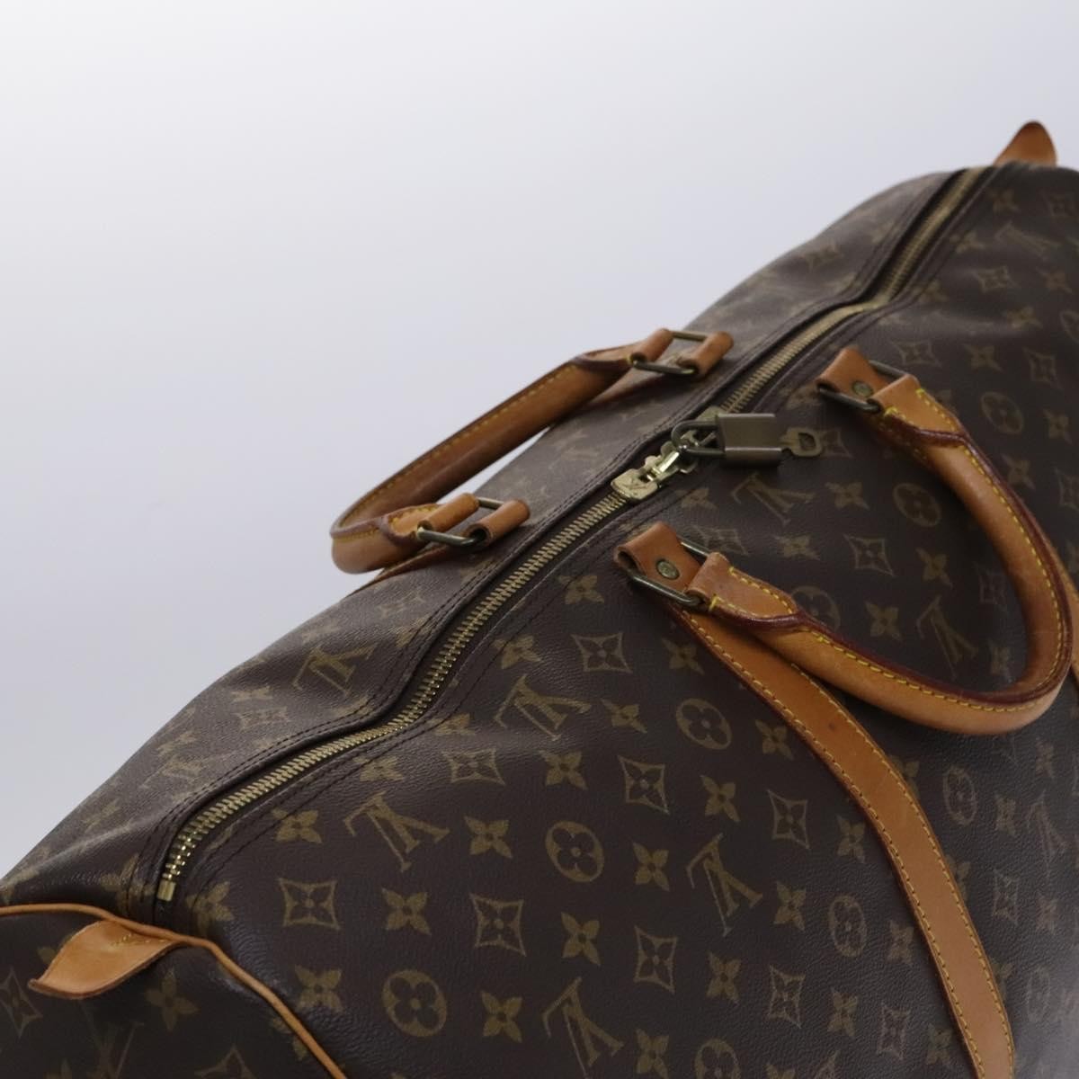 Louis Vuitton Keepall Bag Monogram Canvas, BROWN, CANVAS, Travel bag