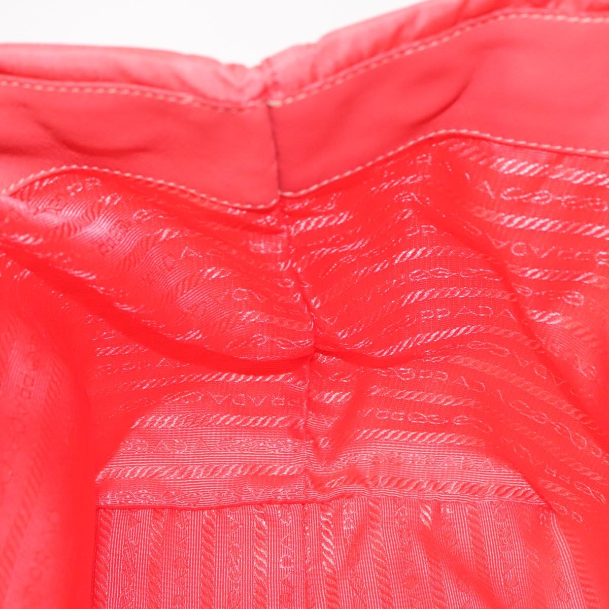 Prada Bow Tote Tessuto, ORANGE, NYLON, Handbag