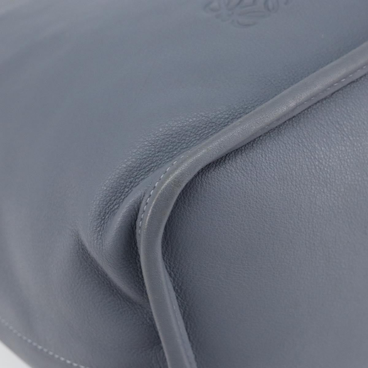 Loewe Anagram Shoulder Bag Leather, BLUE, LEATHER, Shoulder bag