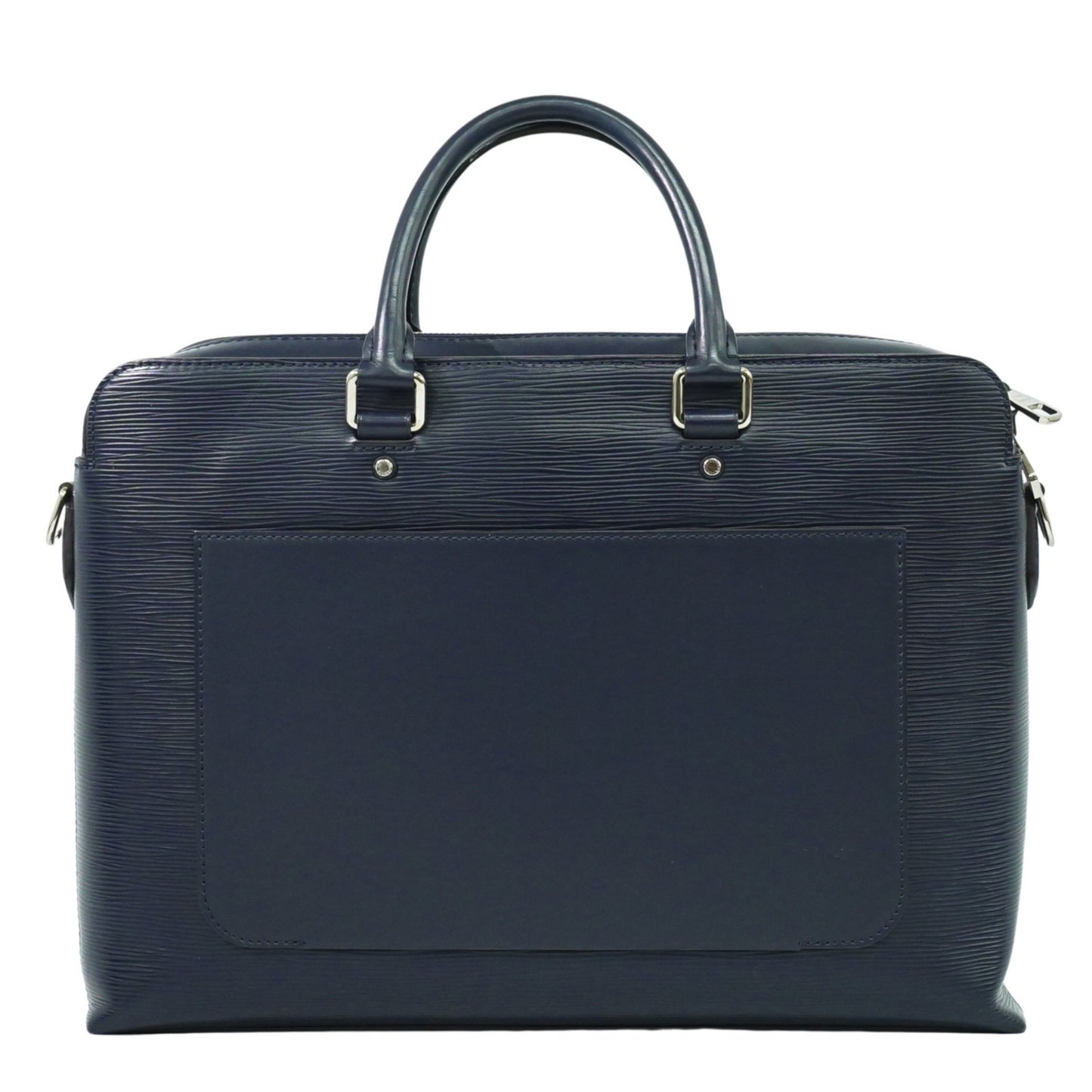 Louis Vuitton Brooks Briefcase Epi Leather, NAVY, LEATHER, Briefcase