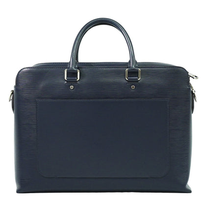 Louis Vuitton Brooks Briefcase Epi Leather, NAVY, LEATHER, Briefcase