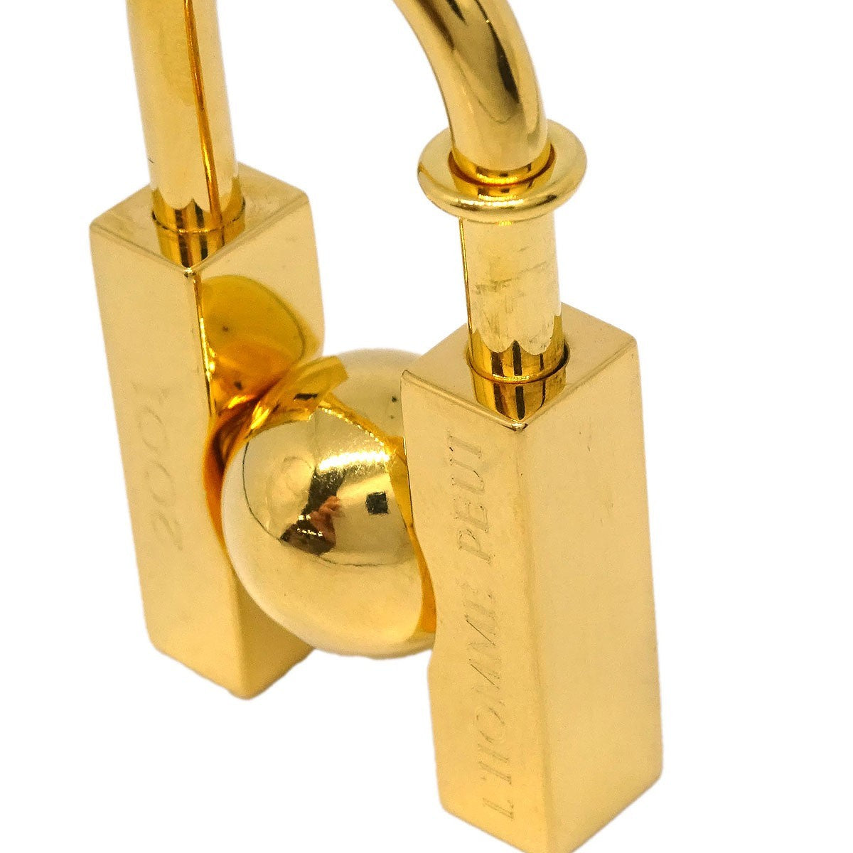 Hermes LHomme Peut Embellir La Terre Cadena Lock Charm Metal, GOLD, GOLD_PLATED, Charms and Keychains