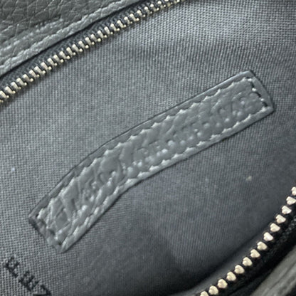 Fendi logo zip pouch FF Printed Leathear, GRAY, LEATHER, Clutche & pouche