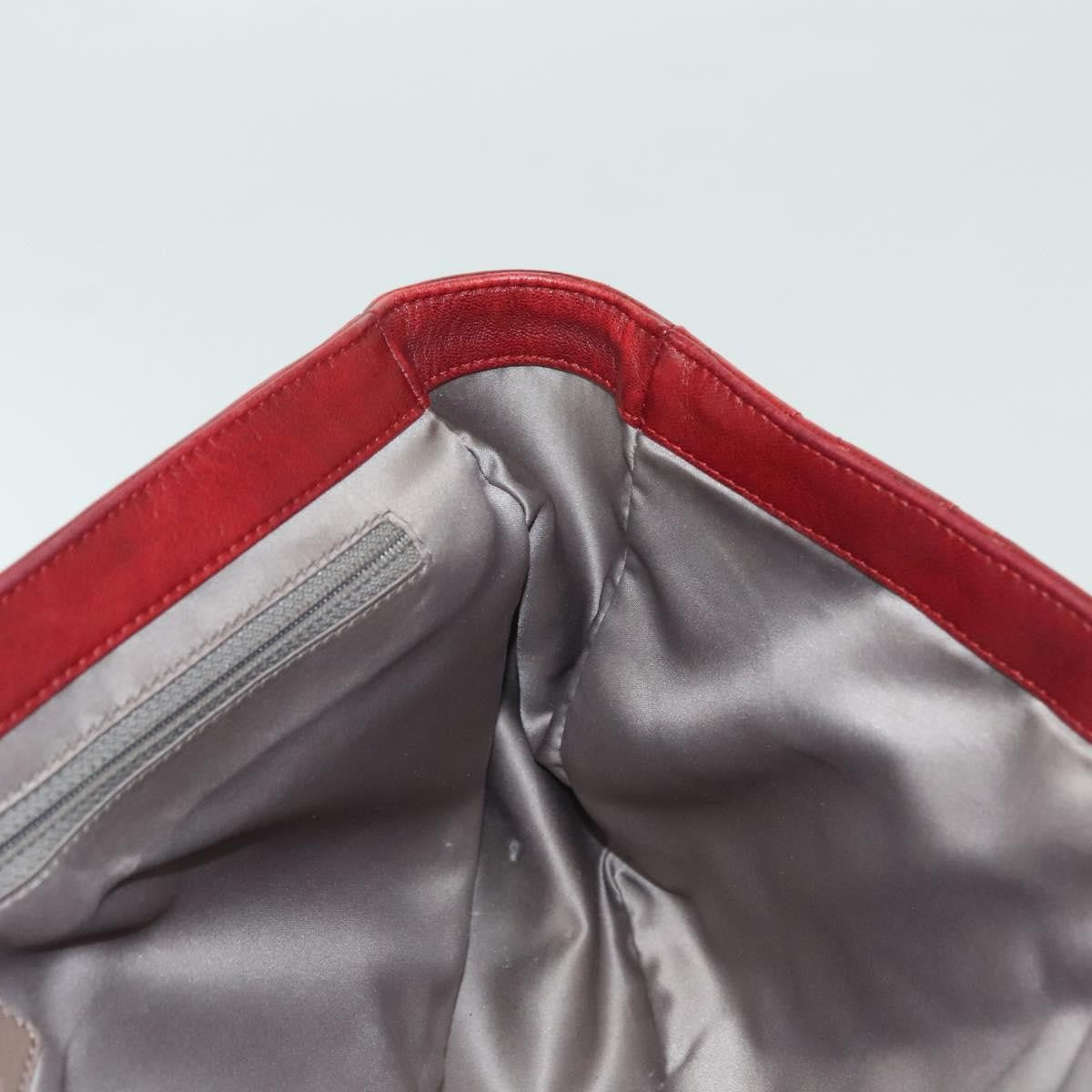 Chanel Now and Forever Flap Bag Quilted Lambskin, RED, LEATHER, Shoulder bag