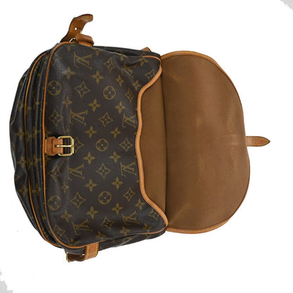 Louis Vuitton Saumur Handbag Monogram Canvas, BROWN, CANVAS, Shoulder bag