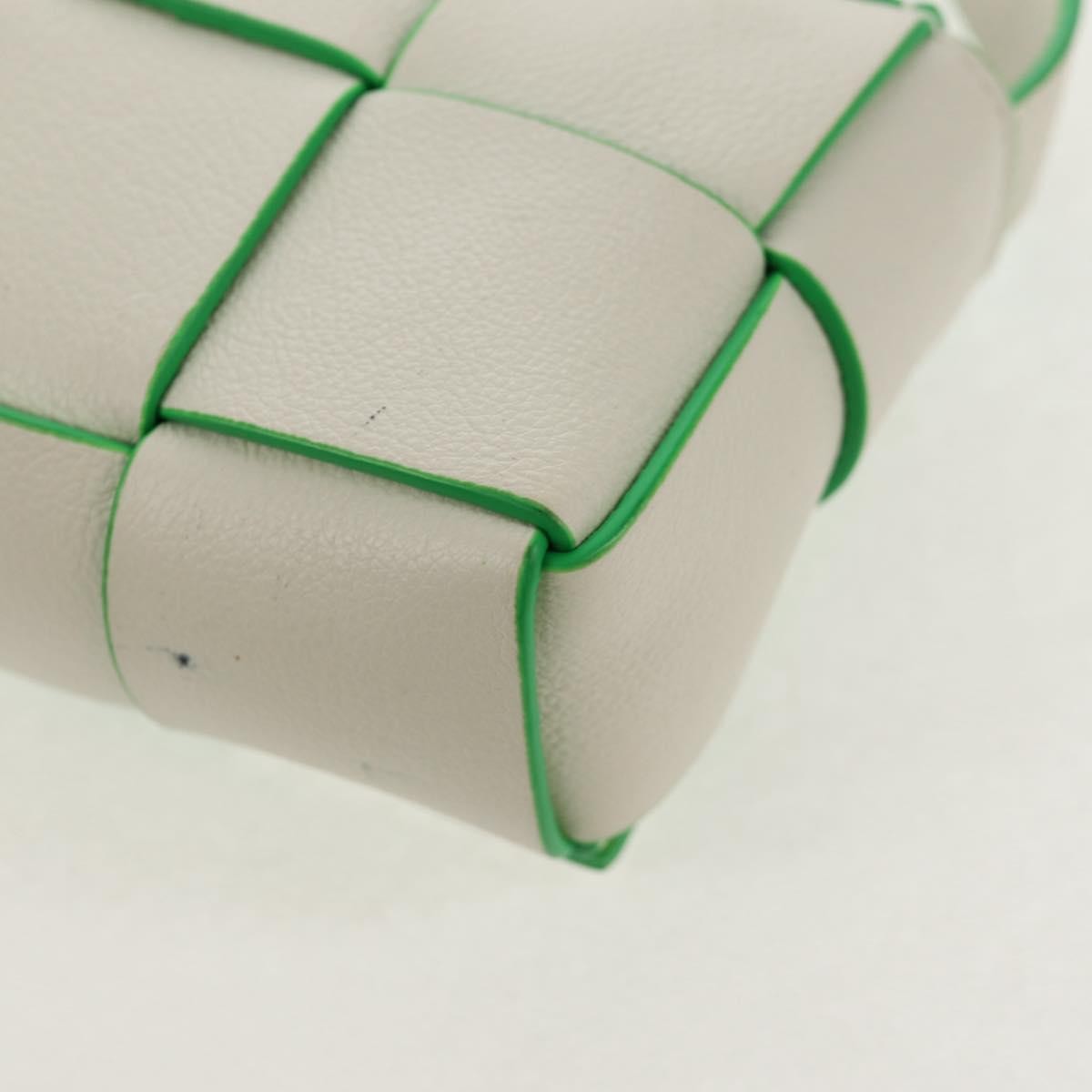 Bottega Veneta Cassette Crossbody Bag Maxi Intrecciato Leather, WHITE, LEATHER, Shoulder bag