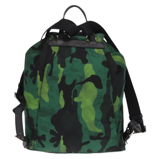Prada Camouflage Backpack Tessuto, Green, Nylon, Backpack