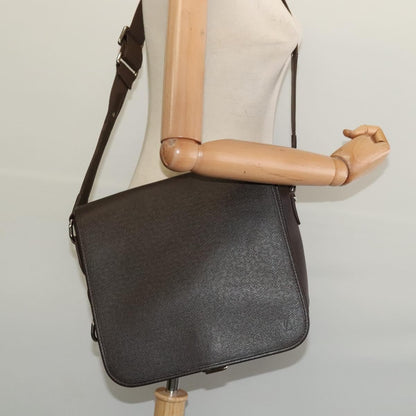 Louis Vuitton Andrei Messenger Bag Taiga Leather, BROWN, LEATHER, Shoulder bag