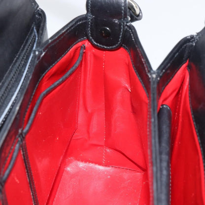 Gucci Vintage Convertible Box Crossbody Bag Leather, BLACK, LEATHER, Handbag