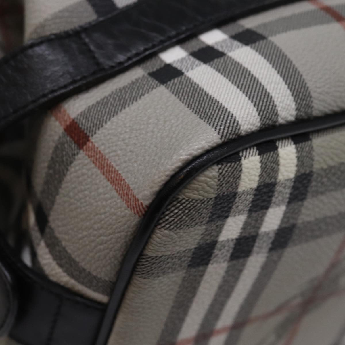 Burberry Nova check Pochette Canvas, GRAY, CANVAS, Clutche & pouche