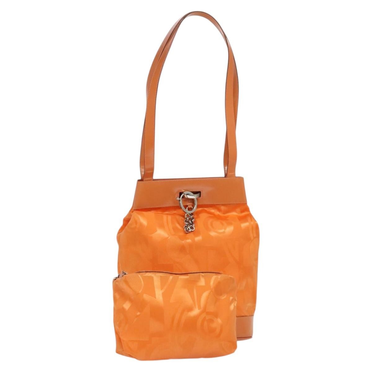 Salvatore Ferragamo Vintage Shoulder Bag Nylon, ORANGE, NYLON, Shoulder bag