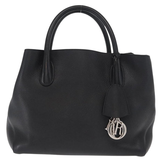 Christian Dior Open Bar Bag Leather, BLACK, LEATHER, Handbag