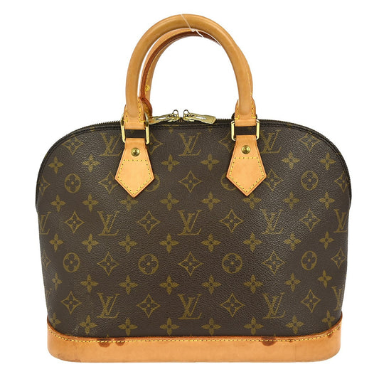 Louis Vuitton Alma Handbag Monogram Canvas, BROWN, CANVAS, Handbag