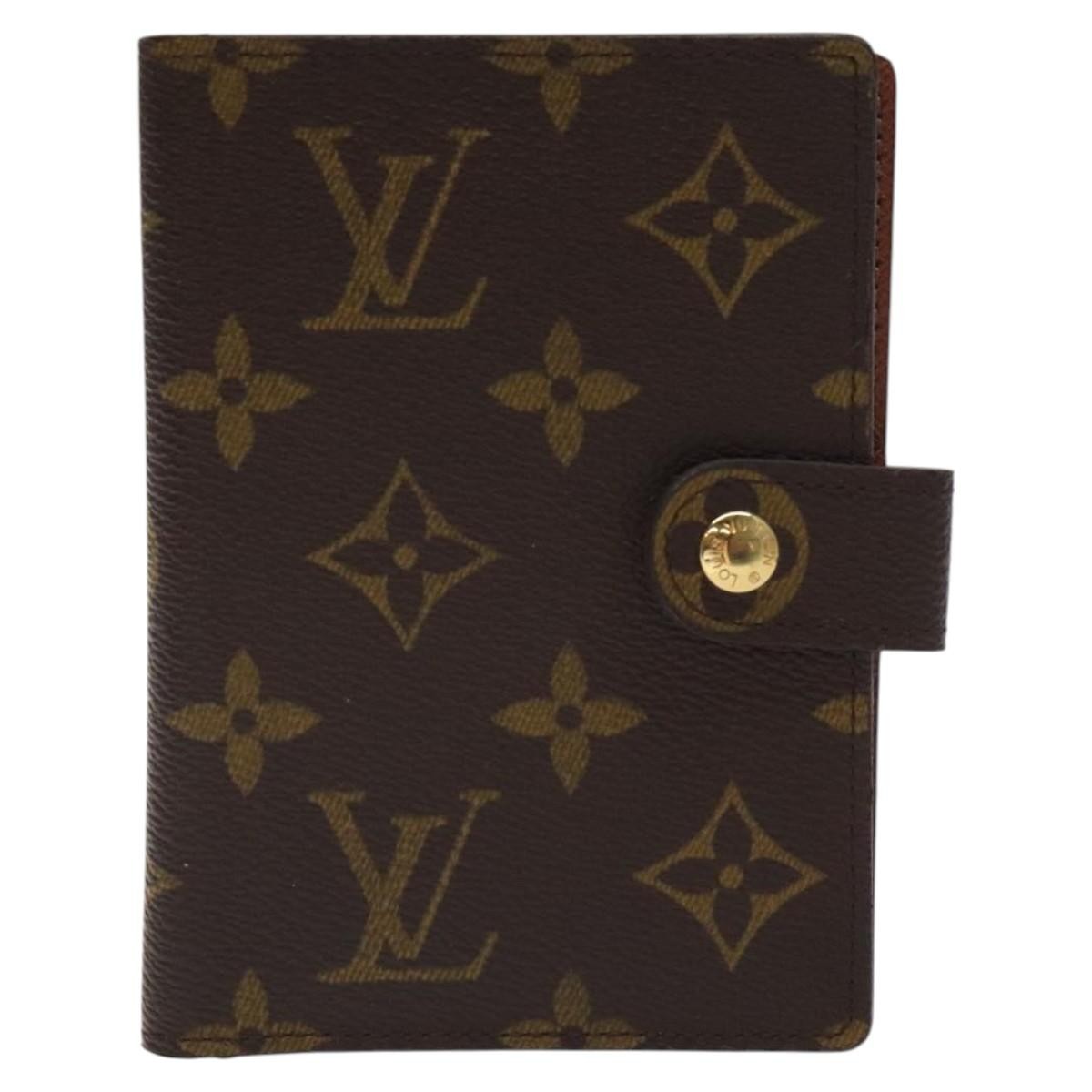 Louis Vuitton Agenda Cover Monogram Canvas, BROWN, CANVAS, Wallets