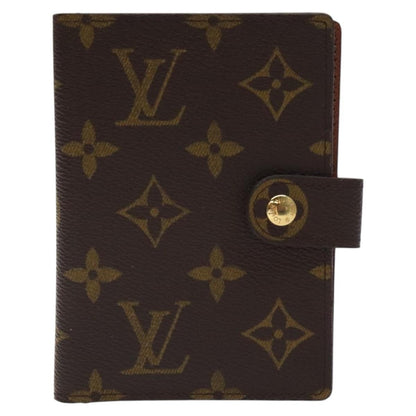 Louis Vuitton Agenda Cover Monogram Canvas, BROWN, CANVAS, Wallets