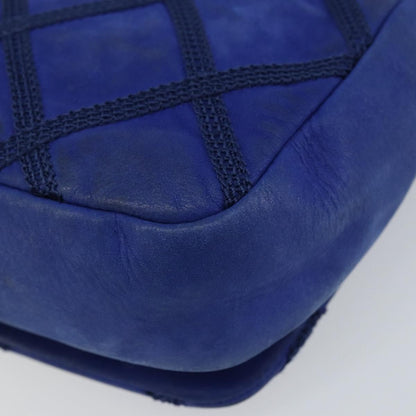 Chanel Diamond Stitch Chain Flap Bag Quilted Iridescent Calfskin, BLUE, LEATHER, Shoulder bag