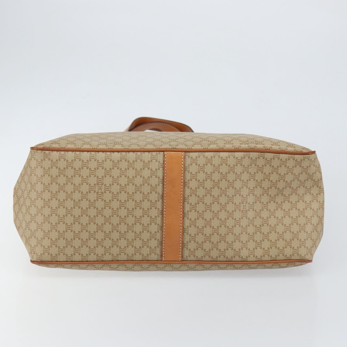 Celine Macadam Shoulder Bag PVC Leather, BEIGE, CANVAS, Shoulder bag