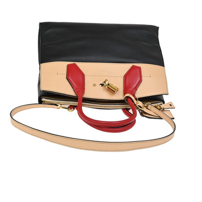 Louis Vuitton City Steamer Handbag Leather, BLACK, LEATHER, Handbag