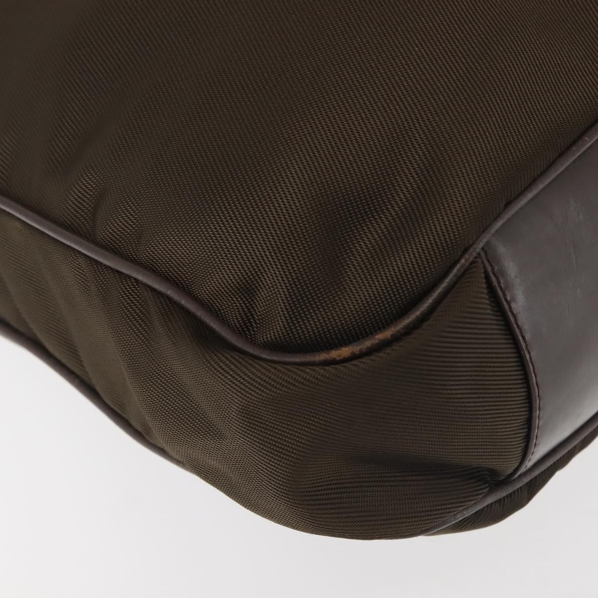 Gucci Sherry bamboo Shoulder Bag Nylon, KHAKI, NYLON, Shoulder bag