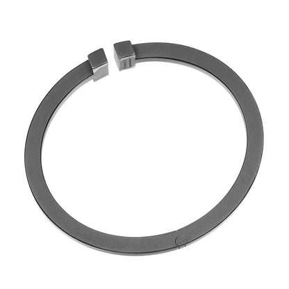 Tiffany & Co. T Square Bracelet Black Coated Steel, SILVER, STAINLESS_STEEL, Bracelet